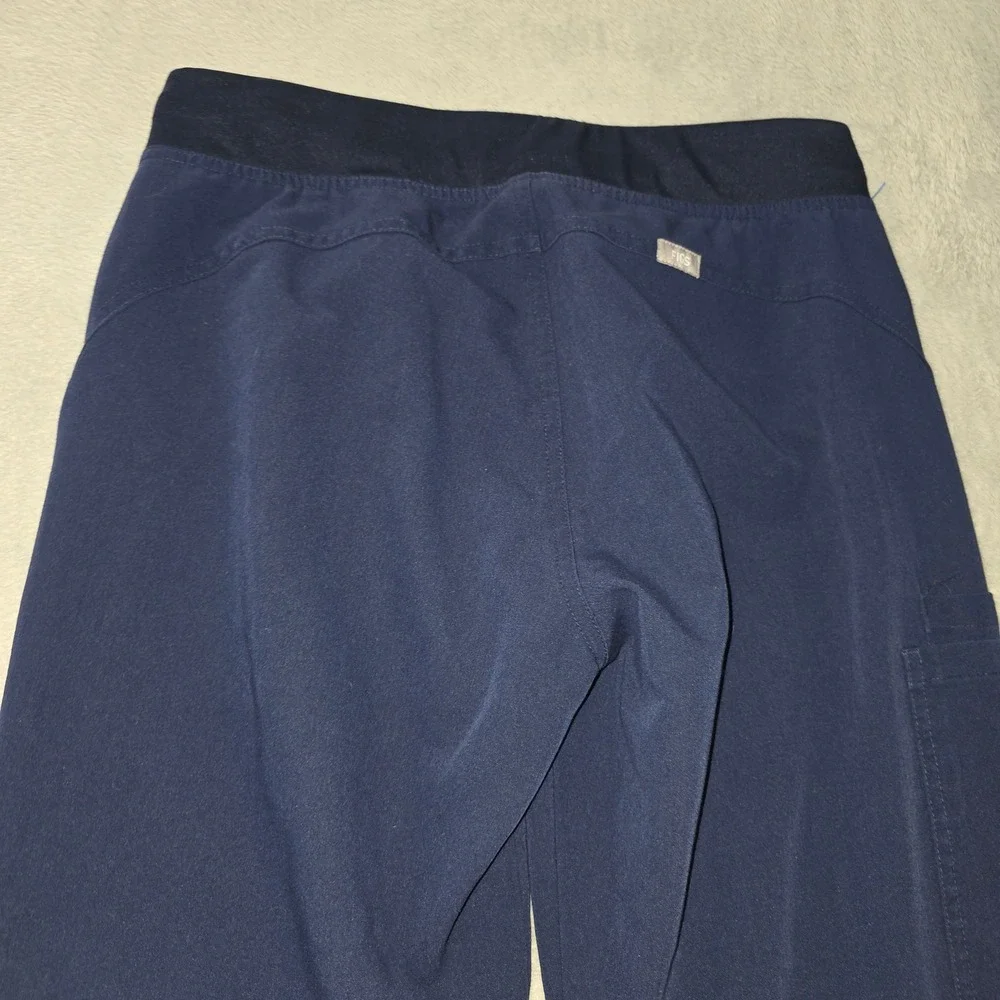 Figs Navy Blue Scrub Pants Technical Collection T21004 Mens Small Drawstring